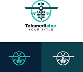 Modern Telemedicine Logo Design for Digital Health & Online Clinics