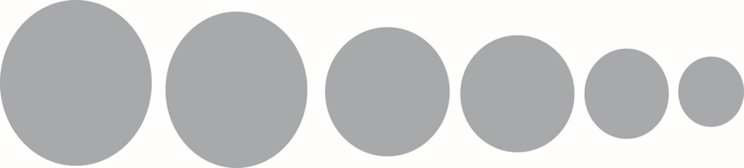 Gray color set of circle icon