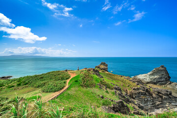  静けさに包まれた石垣島、御神崎の岬風景