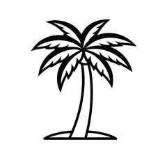 Obraz premium Tropical Palm Tree Vector – Exotic Nature Illustration