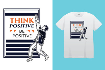 Stay Positive Design - Adorable Cat T-Shirt Inspiration