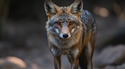 Intense Gaze of a Fox: Close-up Portrait of Wildlife in Nature