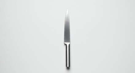 Stainless steel knife isolated on white background kitchen utensil