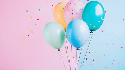 Pastel Balloons Celebration Party Festive Background
