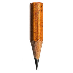 Close up of a short pencil on black background perfect for writing and drawing illustration art design on transparent background