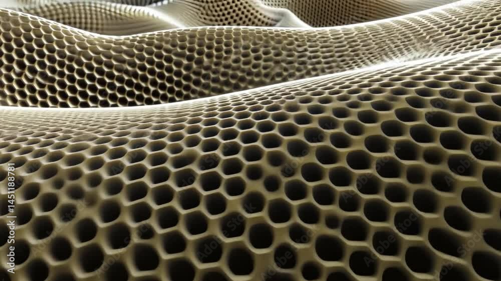 Poster modern abstract honeycomb texture geometric pattern design showcasing depth and intricate surface de