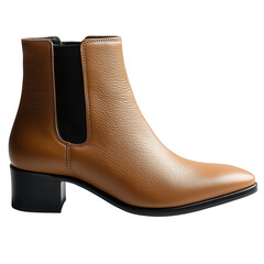 Shop women's brown leather chelsea ankle boots block heel stylish fall winter footwear online...