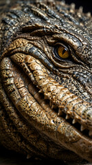 Close-Up of Resting Crocodile