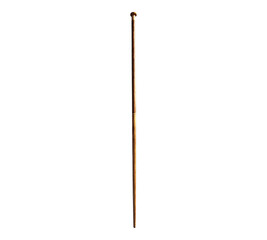 A wooden stick with a metal tip
