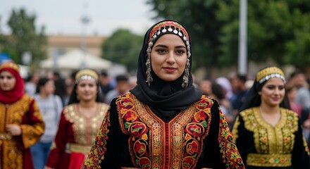 Afghan Women in Traditional Attire at a Cultural Event