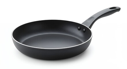 Empty gray frying pan kitchenware