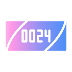 race number Gradient icon