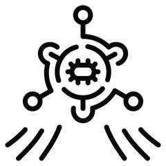 Emerging Infectious Disease icon line vector illustration