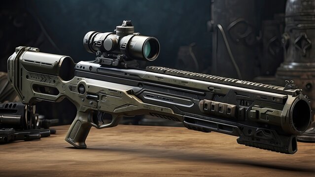 "Futuristic Firepower: The Sci-Fi Laser Blaster of Tomorrow's Warriors"