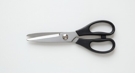 Fototapeta premium Kitchen scissors closeup on white background