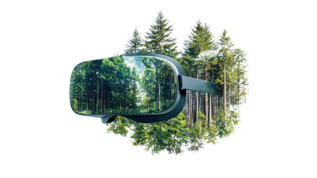 Experience Nature, Vr Headset Showcases Lush Forest Scenery and Outdoor Adventure - Powered by Adobe