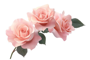 Pink Roses Bloom Softly with Pastel Shades and Romantic Theme