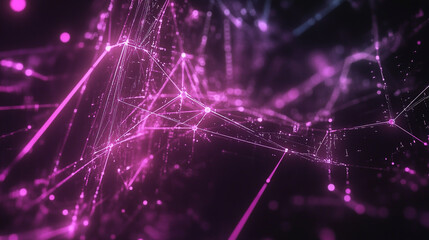 Obraz premium Abstract digital connections visualizing data exchange and blockchain technology, showcasing decentralized networks, secure transactions, and futuristic information systems