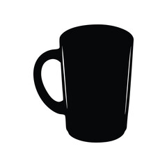 Coffee Mug icon Silhouette Vector Illustration.