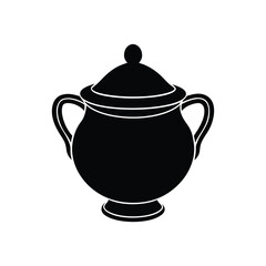 Pot icon Silhouette Vector Illustration