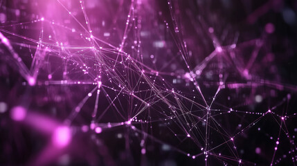 Fototapeta premium Abstract digital connections visualizing data exchange and blockchain technology, showcasing decentralized networks, secure transactions, and futuristic information systems