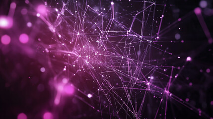 Obraz premium Abstract digital connections visualizing data exchange and blockchain technology, showcasing decentralized networks, secure transactions, and futuristic information systems