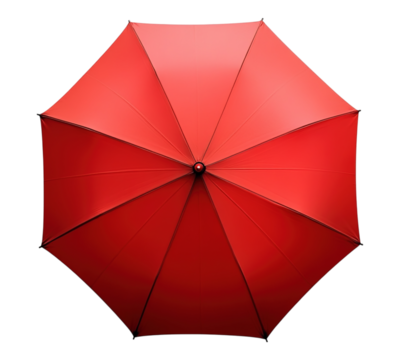 A red umbrella with a white background