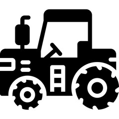 tractor icon illustration design with solid