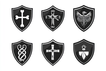 Obraz premium Medieval Shield Designs Collection (1)