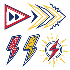 Runner Sprinting With Abstract Arrow Design Elements Showcasing Speed And Direction