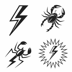 Thunder Typography Lightning Bold Design Powerful Word Illustration Conceptual Backdrop