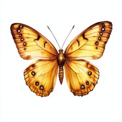 Fototapeta premium Detailed illustration of golden butterfly