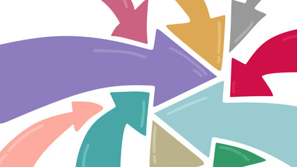 Symbol of some colorful arrows. Cartoon arrow vector,arrow illustration,