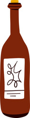Brown Bottle with Custom Label Design