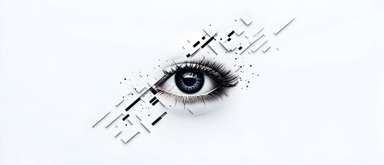 Abstract Eye Detail On White Background