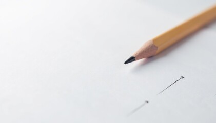 Close-up of ballot paper, pencil isolated on white, survey, secrecy, white background