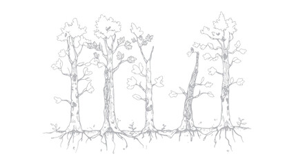 vector illustration of an abstract tree