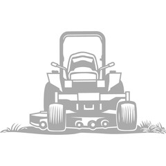 Obraz premium Grass cutter vector illustration