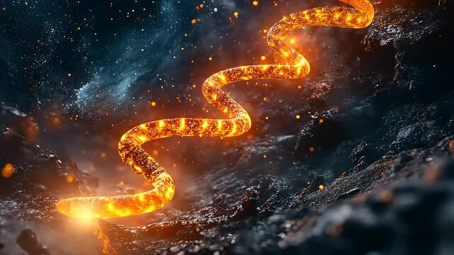 Fiery cosmic serpent
