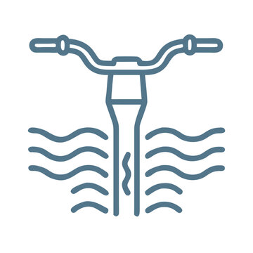 bike handlebar water waves graphic clip art preview