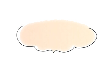 Fototapeta premium ピンクのシンプルな水彩風の吹き出し