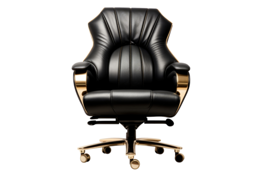 A luxurious modern office chairfor executive workspace on transparent background