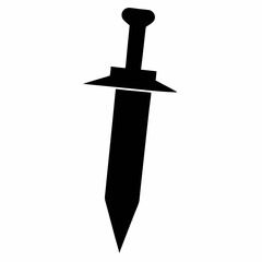 Letter Opener Silhouette Vector: Minimalist Blade Icon for Office and Vintage Design Projects