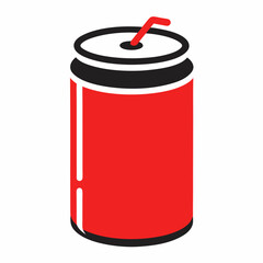Minimalist Drink Can Icons with Clean Lines and Simple Vector Graphics