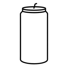Minimalist Drink Can Icons with Clean Lines and Simple Vector Graphics