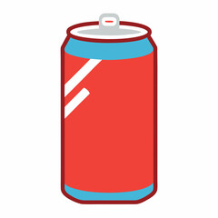 Minimalist Drink Can Icons with Clean Lines and Simple Vector Graphics