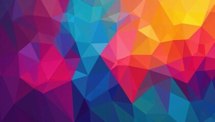 Abstract geometric shapes, vibrant color gradients, flawlessly repeating, polygon, gradient