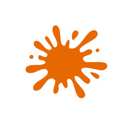 Obraz premium Ink splat or splash vector illustration. Colored splatters, graffiti spots and ink blots. Paintbrush splotches, ink drips or liquid blobs. Abstract dirty grunge splatter stains