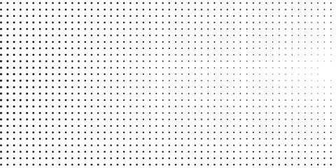 Modern dotted halftone gradient texture. Vanishing polka dot background. Repeating dots gradation pattern design abstract art