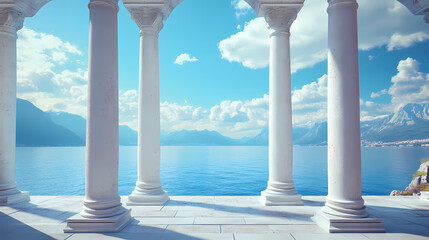 Fototapeta premium serene coastal columns